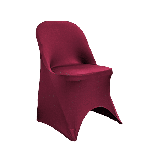 200 GSM Grade A Quality Folding Chair Cover By Eastern Mills – Spandex/Lycra – Burgundy | Rental 200 GSM Grade A Quality Folding Chair Cover By Eastern Mills – Spandex/Lycra – Burgundy | Rental