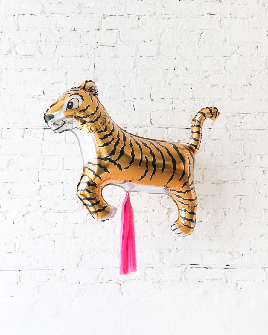 GIFT-41in Tiger Foil Balloon and Bright Pink Skirt | Rental