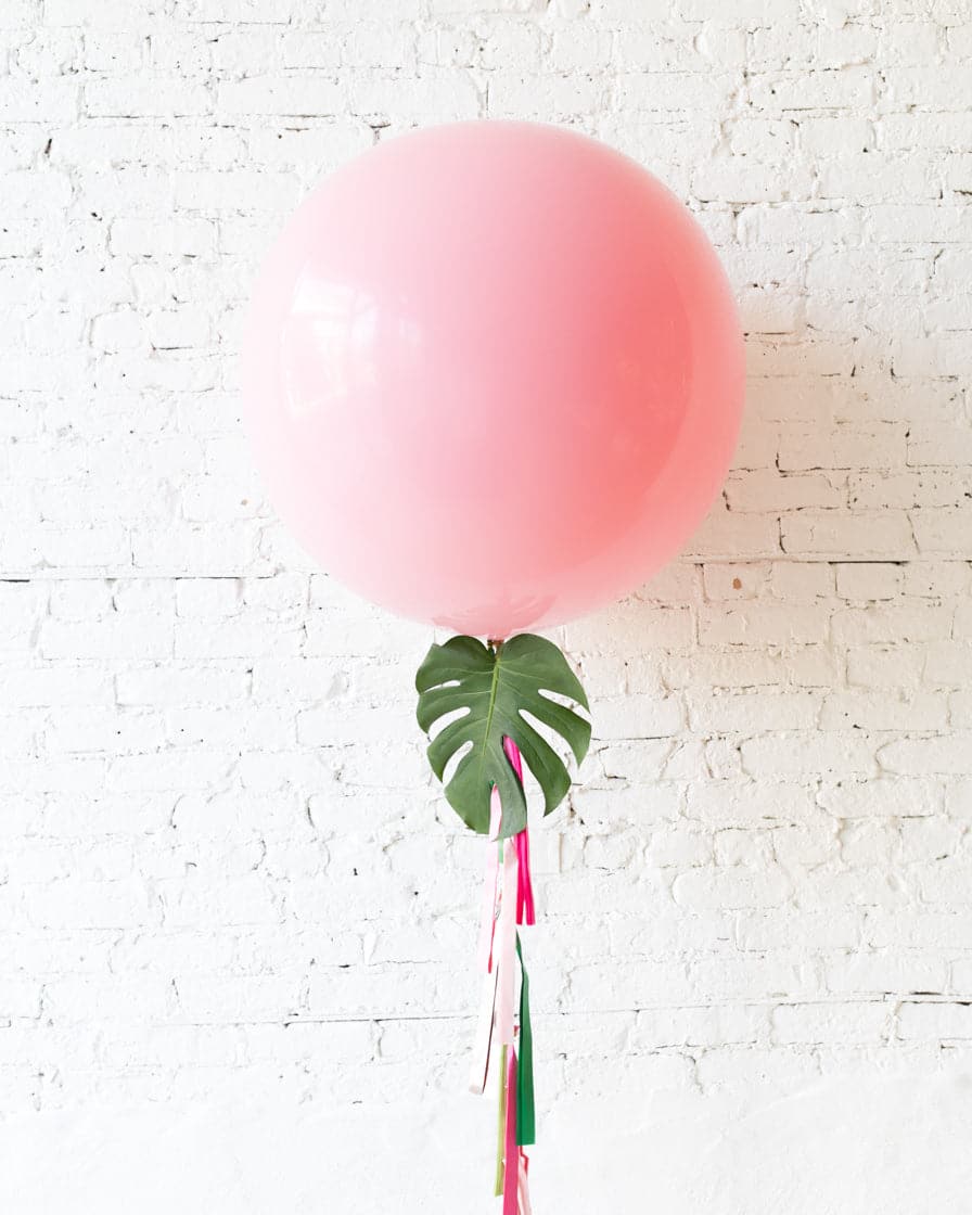Flamingo Fling – Giant Balloon with Greenery Tassel | Rental