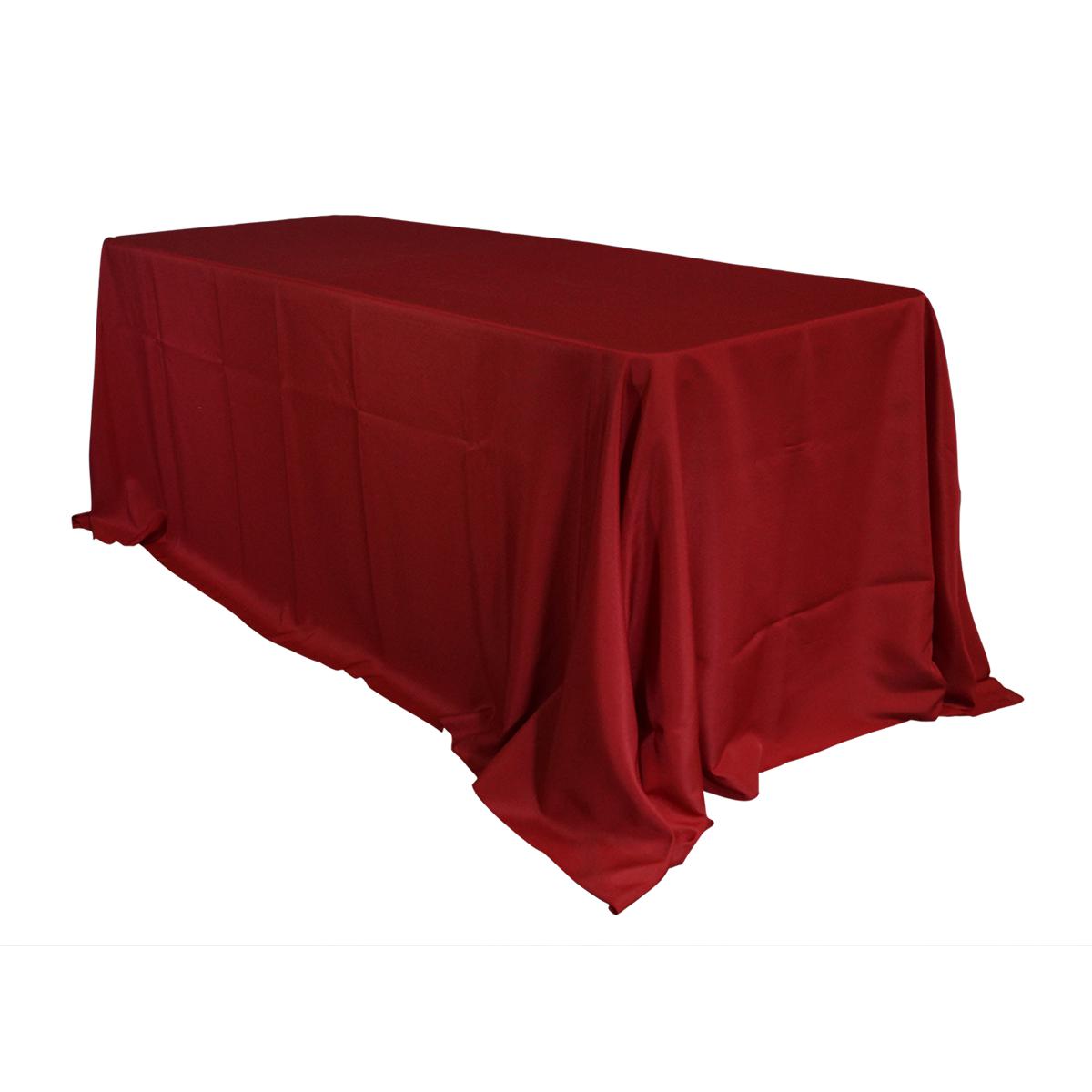 Economy Polyester Poplin Rectangular Tablecloths – Red | Rental Economy Polyester Poplin Rectangular Tablecloths – Red | Rental