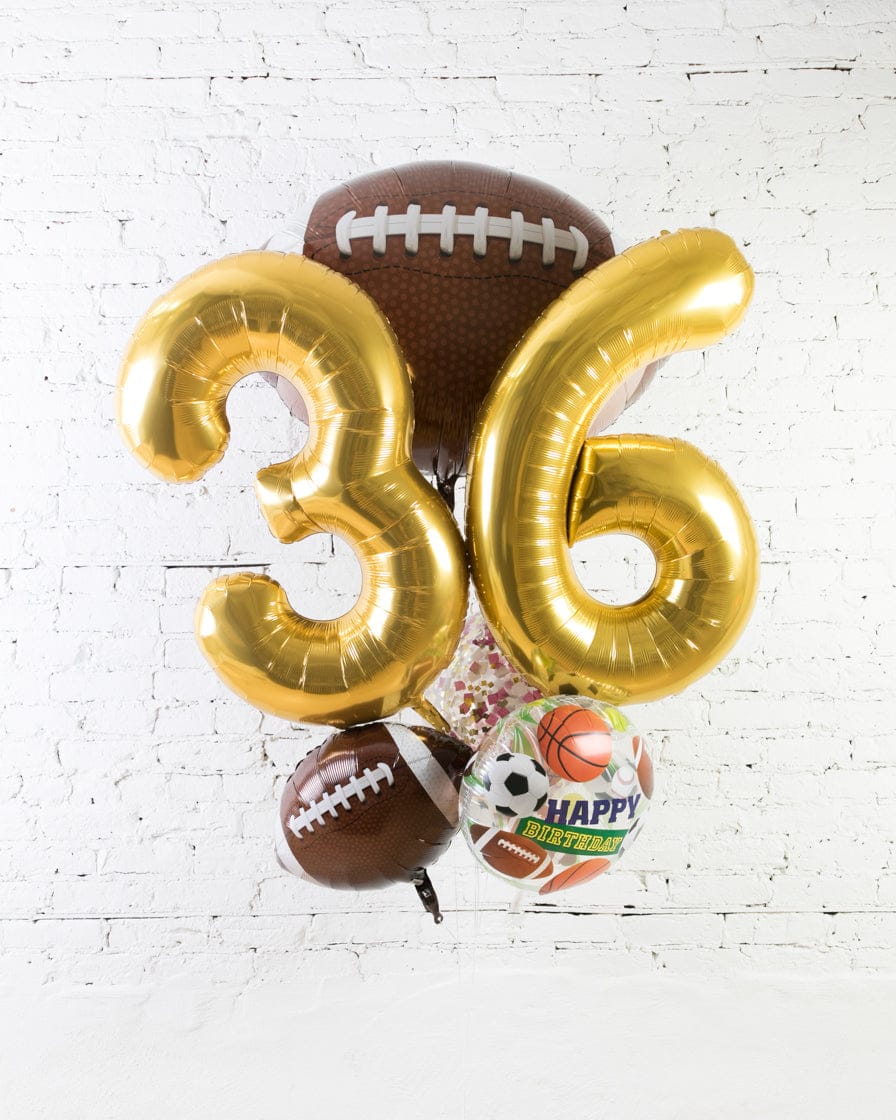 GIFT-Football Theme Double Digit Birthday Bouquet | Rental GIFT-Football Theme Double Digit Birthday Bouquet | Rental