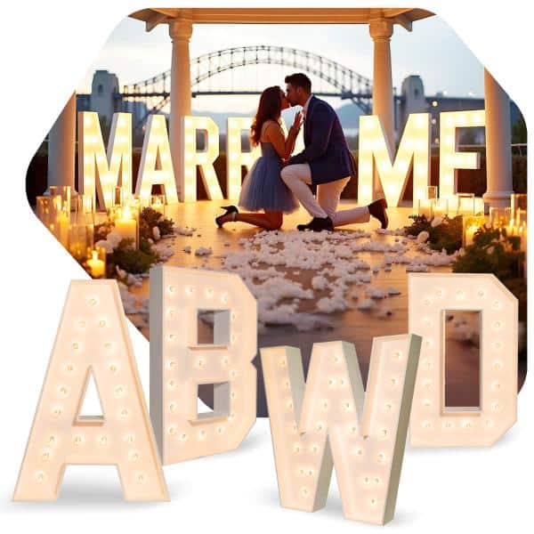 Bold Wood Marquee Letters – 4ft | Rental