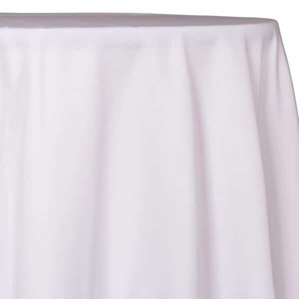 White – Polyester ” Tropical Wide ” Tablecloth – Many Size Options | Rental