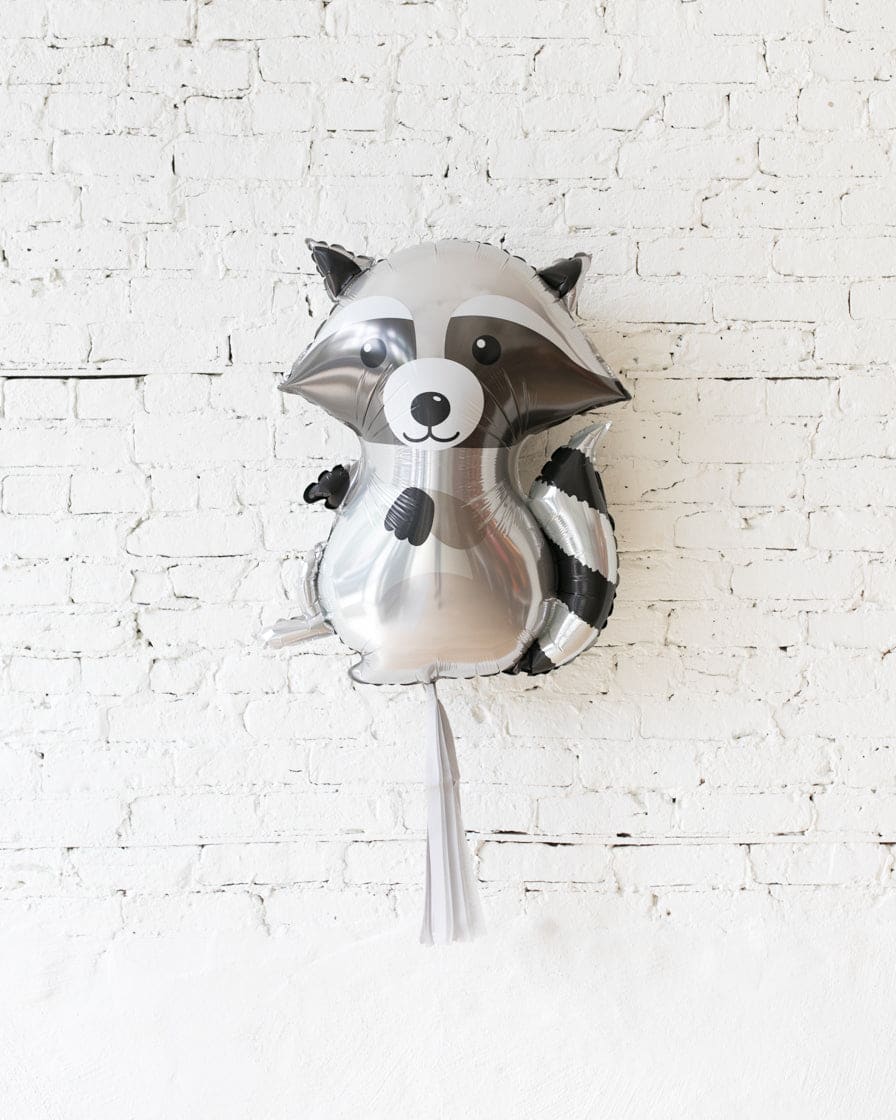 GIFT-36in Racoon Foil Balloon and Grey Skirt | Rental
