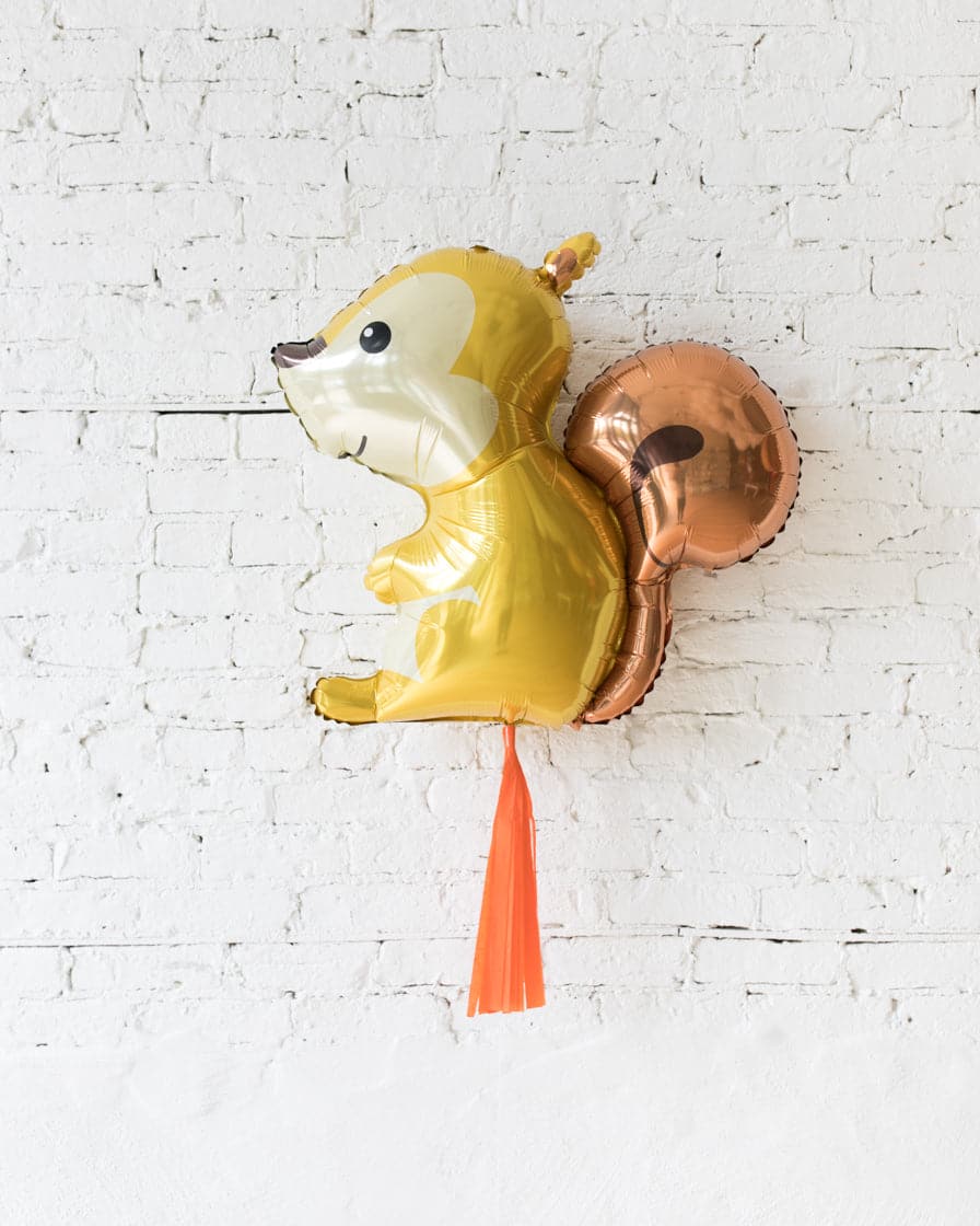 GIFT-36in Squirrel Foil Balloon and Orange Skirt | Rental