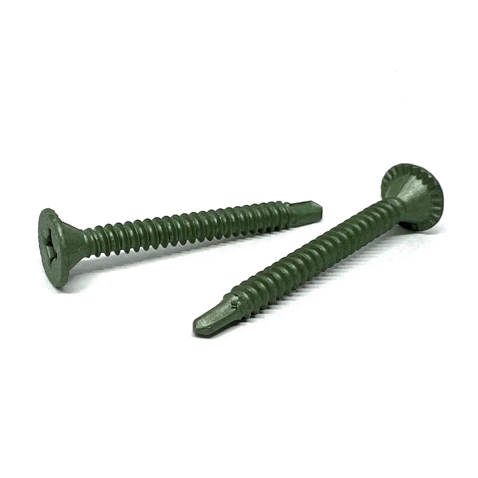 #8×1-1/4″ Combo Flat Head Self Drilling Cement Board Screws Zinc Green | Rental #8×1-1/4″ Combo Flat Head Self Drilling Cement Board Screws Zinc Green | Rental