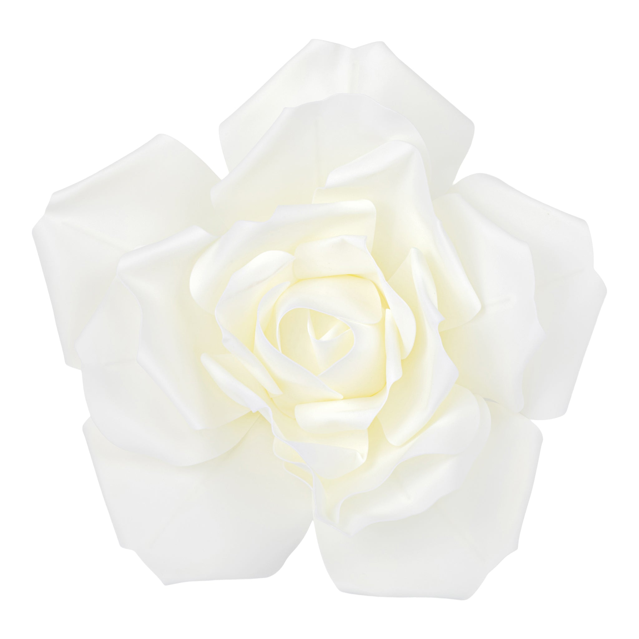 LED Lighted Large Foam Rose Wall  Decor 50 cm – Ivory | Rental