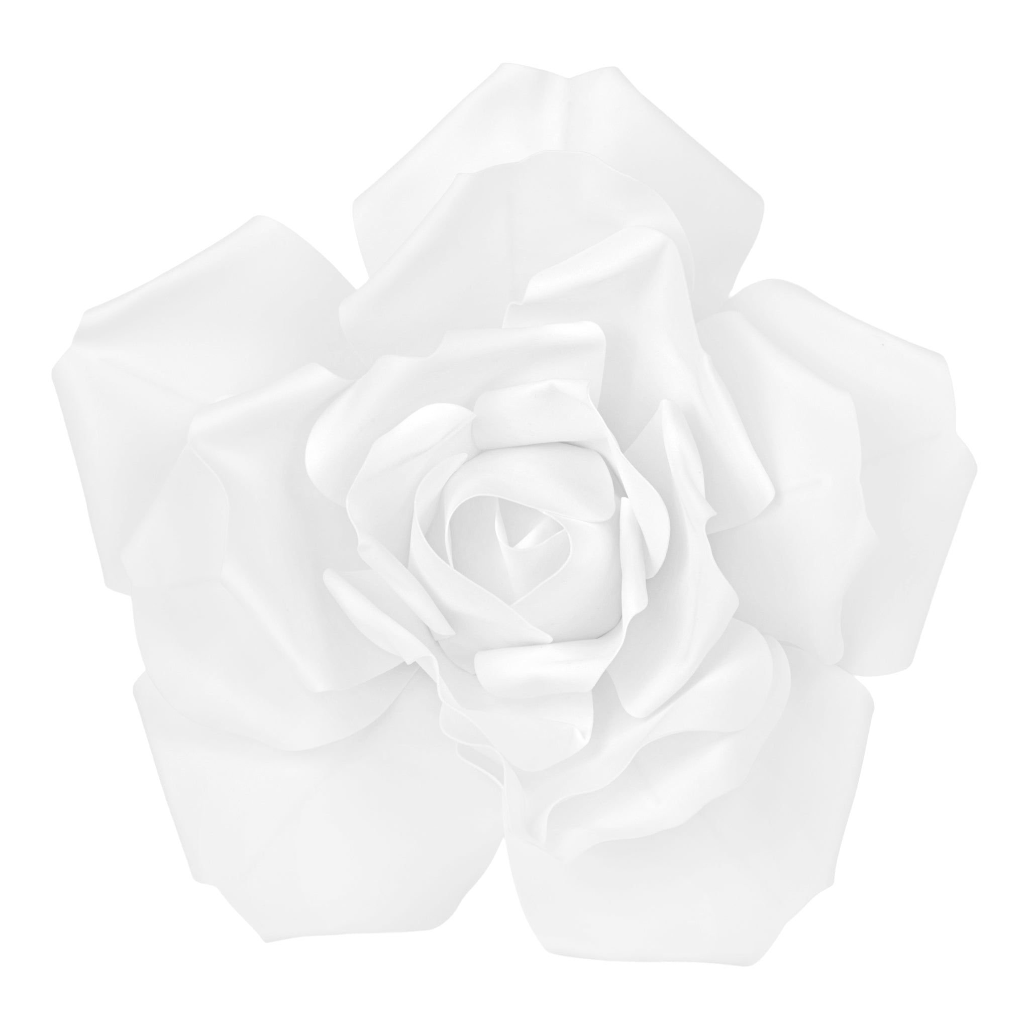 Large Foam Rose Wall  Decor 50 cm – White | Rental