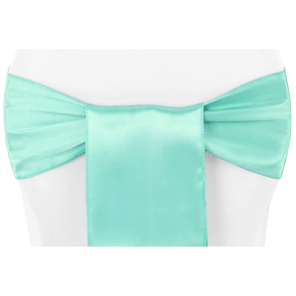 Standard Satin Chair Sash – Light Turquoise | Rental Standard Satin Chair Sash – Light Turquoise | Rental