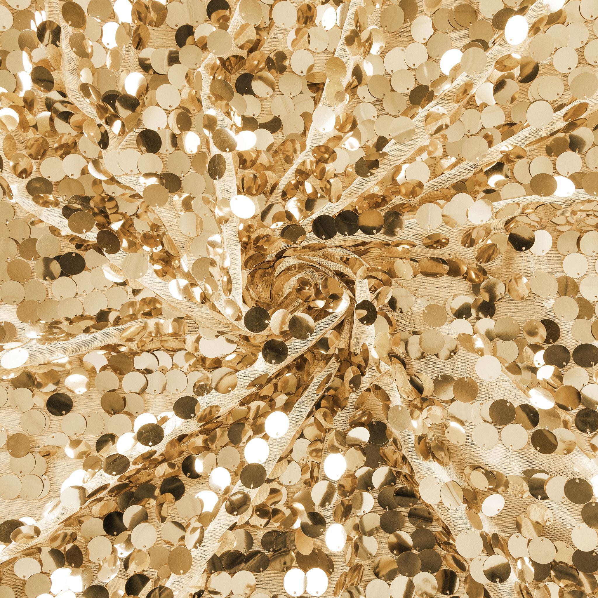 10 yards Large Payette Sequins Fabric Bolt – Gold | Rental 10 yards Large Payette Sequins Fabric Bolt – Gold | Rental