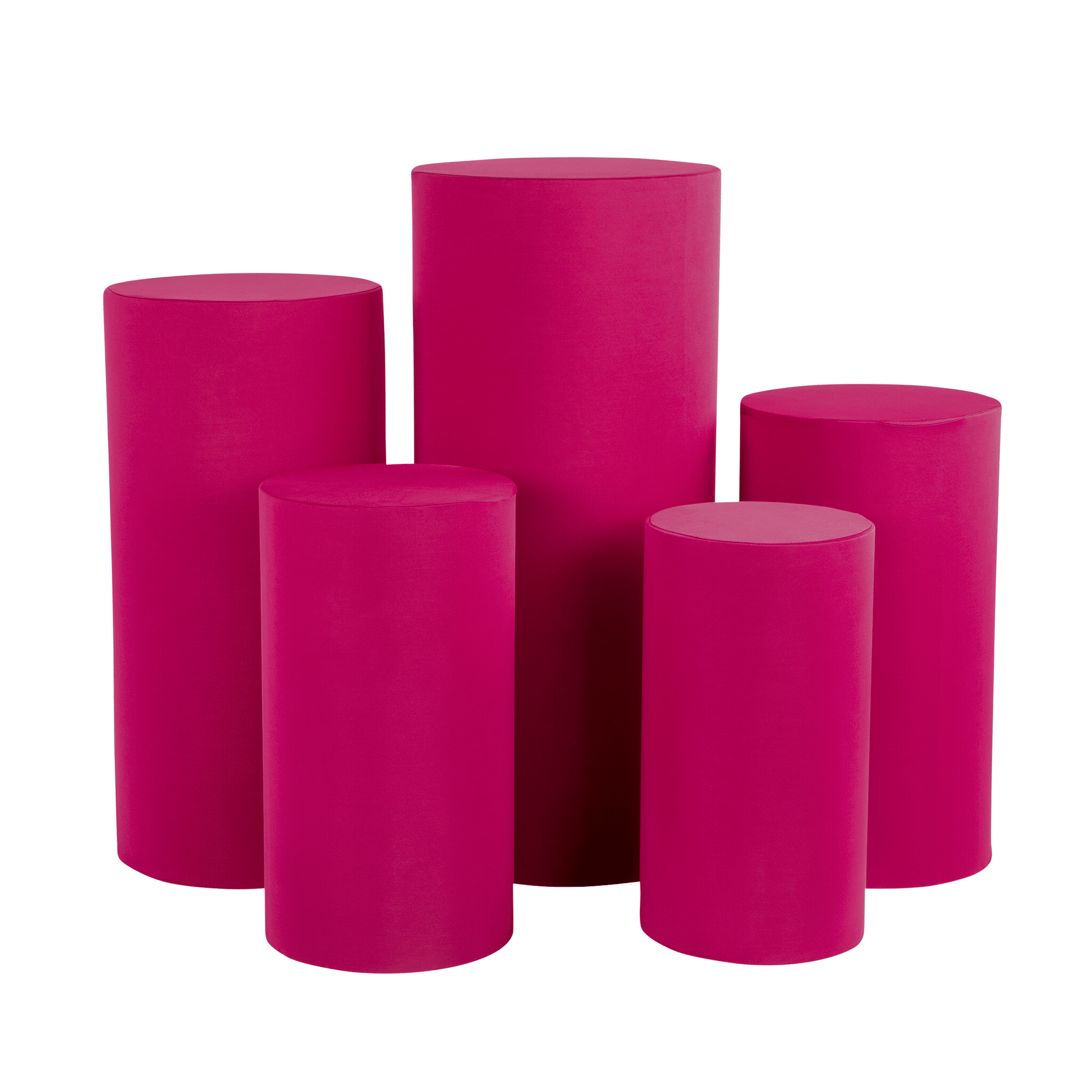 Spandex Pillar Covers for Metal Cylinder Pedestal Stands 5 pcs/set – Fuchsia | Rental Spandex Pillar Covers for Metal Cylinder Pedestal Stands 5 pcs/set – Fuchsia | Rental