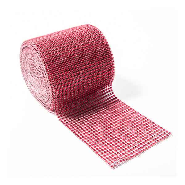 DecoStar™ Red Rhinestone Mesh-30 Foot Roll | Rental