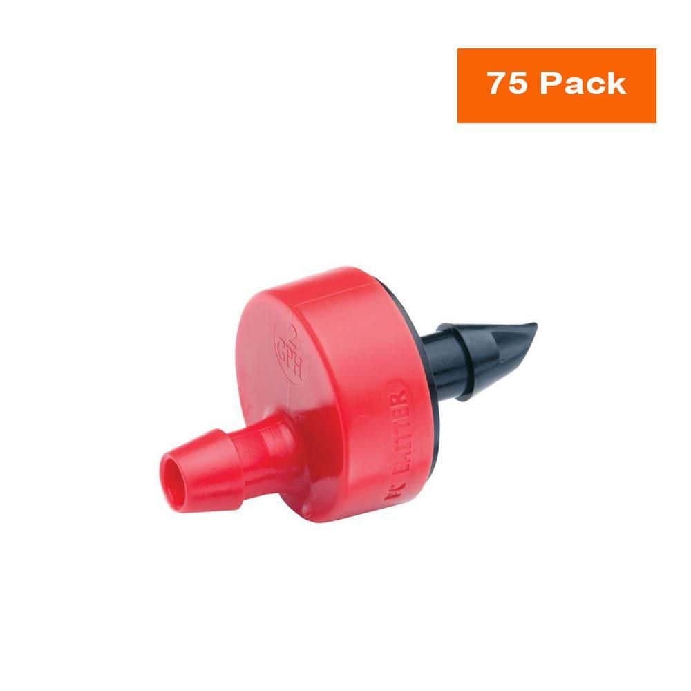 Rain Bird — 2 GPH Pressure Compensating Spot Watering Drippers/Emitters (75-Pack) | Rental