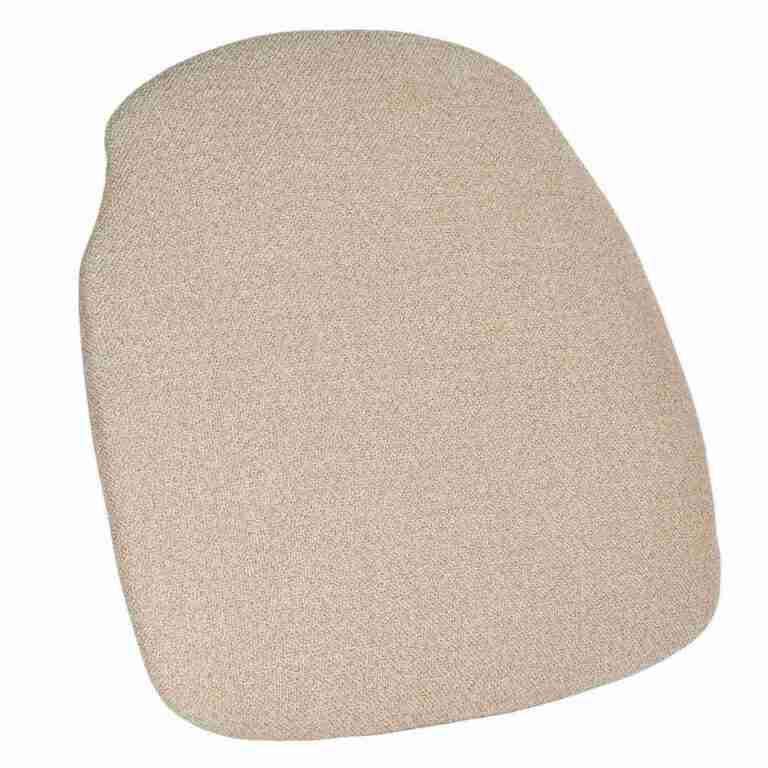 Beige Tweed Fabric Cross Back Seat Cushion 1.75″ Thick with SlipNot™ Technology | Rental