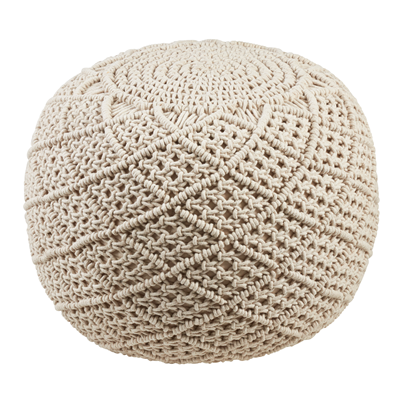 PU315 Macramé Pouf | Rental PU315 Macramé Pouf | Rental