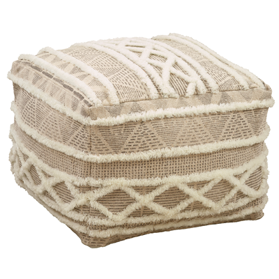 PU322 Printed And Embroidered Pouf | Rental PU322 Printed And Embroidered Pouf | Rental