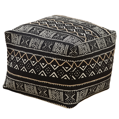 PU661 Mudcloth Pouf | Rental PU661 Mudcloth Pouf | Rental