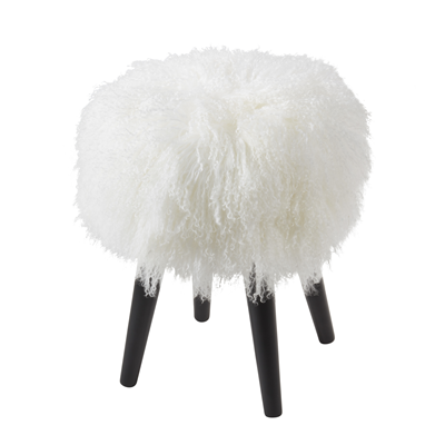 ST3564 Mongolian Lamb Fur Stool | Rental ST3564 Mongolian Lamb Fur Stool | Rental