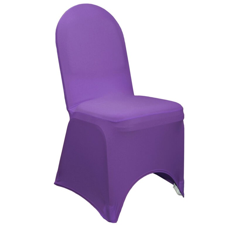 Stretch Spandex Banquet Chair Cover Purple | Rental