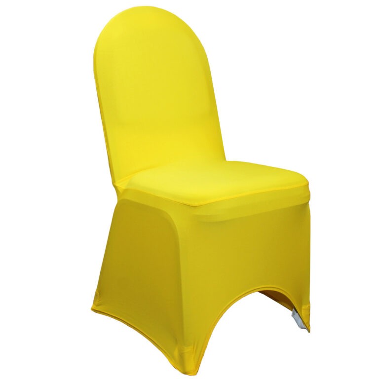 Stretch Spandex Banquet Chair Cover Yellow | Rental