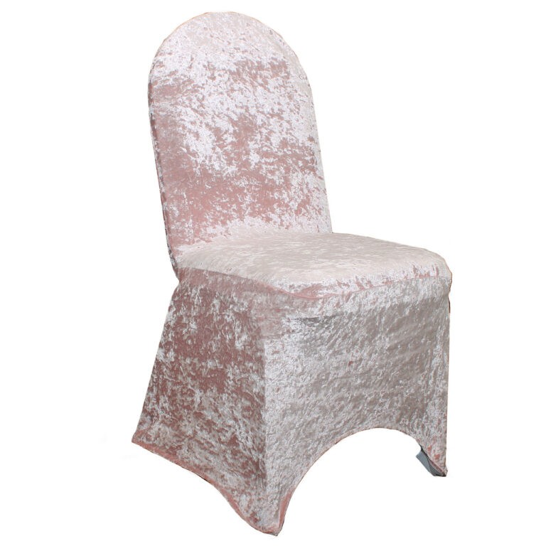 Velvet Spandex Banquet Chair Cover Blush | Rental Velvet Spandex Banquet Chair Cover Blush | Rental