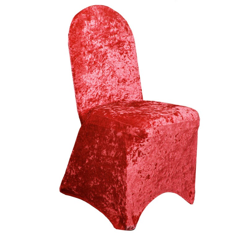 Velvet Spandex Banquet Chair Cover Red | Rental Velvet Spandex Banquet Chair Cover Red | Rental