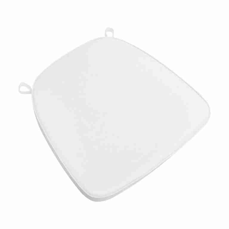 White 2.0″ Thick Vinyl Chiavari Chair Cushion | Rental